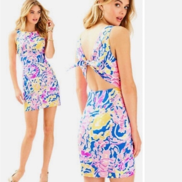 Lilly Pulitzer Courtney Shift Dress Open Back - Picture 1 of 7
